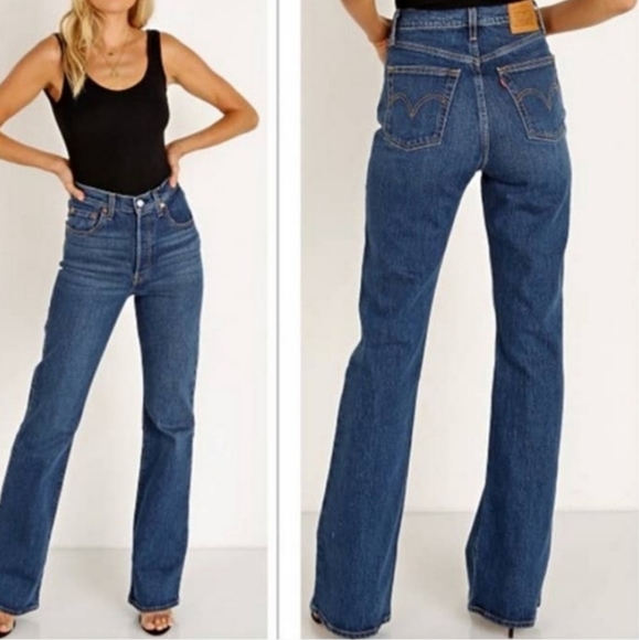 Levi's Denim - Levi's Premium Ribcage Boot Flare Jean Hogh Rise Size 28 New With Tags